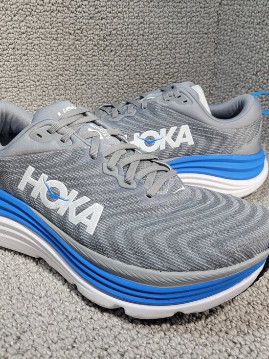 Hoka One One Gaviota 5 Men\'s Size 9D Limestone Diva Blue Running Shoes 1127929 main image 6